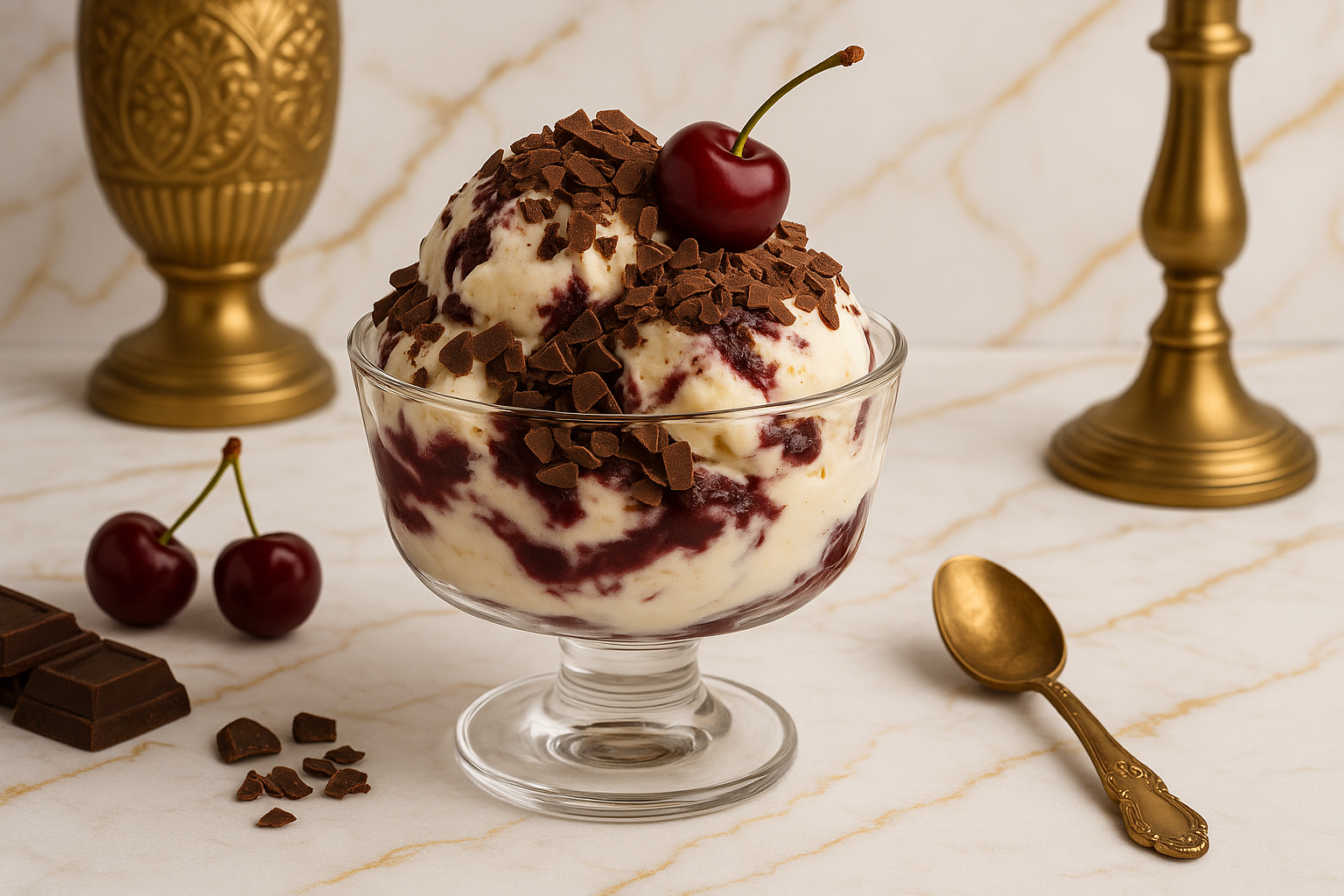 Majestic Black Forest inspired ice-cream (illustrative image)